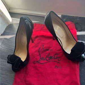 Christian Louboutin Black Velvet Heels